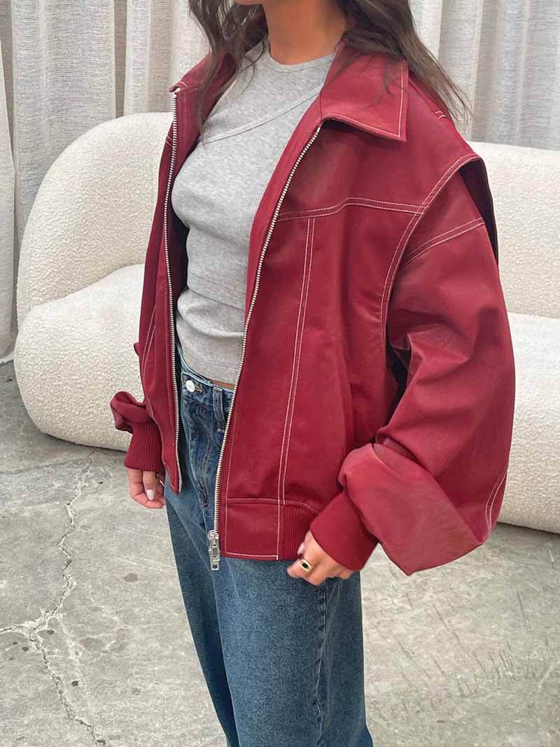 Rosie - Leather Bomber Jacket